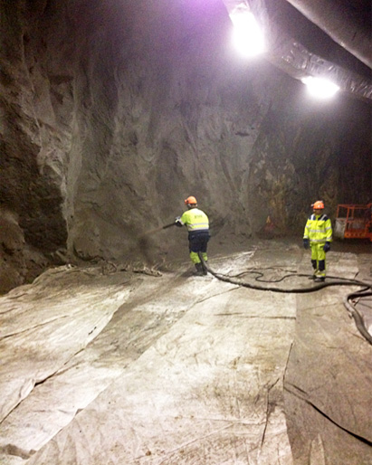 Tunnelförstärkning, Sickla arbetstunnel